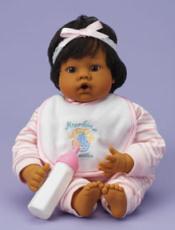 African American doll - 'Newborn Wonder Pink Stripe